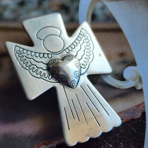 Carolyn Pollack Relios 925 Sterling Silver Round Pendant & Brooch